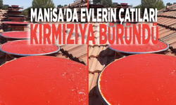 Manisa'da evlerin çatıları kırmızıya büründü