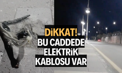 YOLDAKİ ELEKTRİK KABLOSU CAN ALABİLİR!
