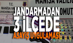 Jandarmadan 3 ilçede asayiş uygulaması!