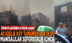 Gördes'in gördüğün en büyük yangın! 40 kişilik köy tamamen yok oldu, Manisalılar seferberlik içinde