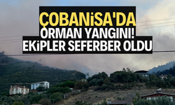 Çobanisa'da orman yangını! Ekipler seferber oldu