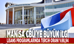 Manisa CBÜ'ye büyük ilgi: Lisans programlarında tercih oranı %98,94