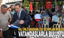 Vali Ünlü Saruhanlı'da yatırımları inceledi, vatandaşlarla buluştu