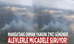 Manisa’daki orman yangını 2’nci gününde: Alevlerle mücadele sürüyor!