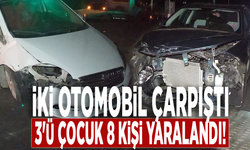 İki otomobil çarpıştı: 3'ü çocuk 8 kişi yaralandı!