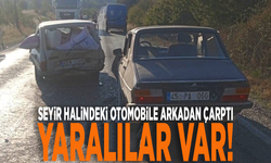 Seyir halindeki otomobile arkadan çarptı: Yaralılar var!