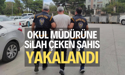 Okul müdürüne silah çeken şahıs yakalandı