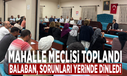 Mahalle meclisi toplandı: Balaban, sorunları yerinde dinledi