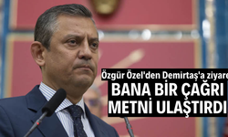 Özgür Özel'den Demirtaş'a ziyaret: "Bana bir çağrı metni ulaştırdı"