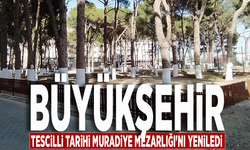 Büyükşehir, tescilli tarihi Muradiye Mezarlığı'nı yeniledi