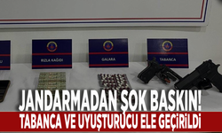 Jandarmadan şok baskın! Tabanca ve uyuşturucu ele geçirildi