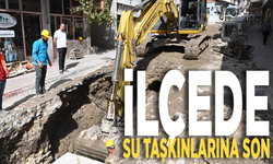 İlçede su taşkınlarına son