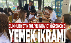 Cumhuriyetin 101. yılında 101 öğrenciye yemek ikramı