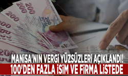 Manisa'nın vergi yüzsüzleri açıklandı! 100'den fazla isim ve firma listede