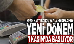 Kredi kartı borcu yapılandırmasında yeni dönem: 1 Kasım'da başlıyor