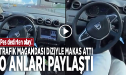 Pes dedirten olay! Trafik magandası diziyle makas attı, o anları paylaştı