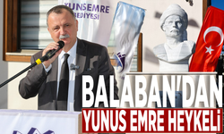 Balaban'dan Yunus Emre heykeli