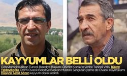 Tunceli ve Ovacık Belediye Başkanlarının yerlerine gelen isimler belli oldu