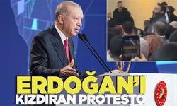 Erdoğan'dan protestocuya: "Yavrum, burada siyonistlerin ağzı, dili olma" yorumu