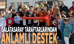 Galatasaray taraftarlarından anlamlı destek