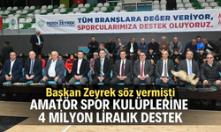 Amatör spor kulüplerine 4 milyon liralık destek