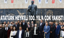 100. Yıl Meydanı'nda Atatürk heykeli coşkuyla açıldı