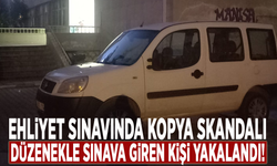 Ehliyet sınavında kopya skandalı: Düzenekle sınava giren kişi yakalandı!