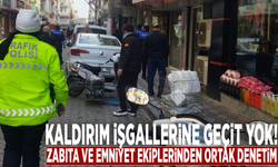 Kaldırım işgallerine geçit yok! Zabıta ve emniyet ekiplerinden ortak denetim