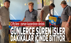 Çiftçilere  zaman kazandıran destek: Günlerce süren işler dakikalar içinde bitiyor