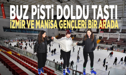 Buz pisti doldu taştı: İzmir ve Manisa gençleri bir arada