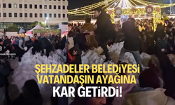 ŞEHZADELER BELEDİYESİ VATANDAŞIN AYAĞINA KAR GETİRDİ