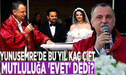 Yunusemre'de bu yıl kaç çift mutluluğa 'evet' dedi?