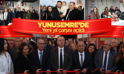 Yunusemre'de yeni yıl çarşısı görkemli törenle açıldı