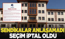 Yunusemre'de sendikalar anlaşmazlığa düşünce seçim iptal oldu