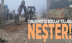 Yunusemre'de bozulan yollara neşter!