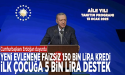 Erdoğan duyurdu: Yeni evlenene faizsiz 150 bin lira kredi, ilk çocuğa 5 bin lira destek