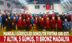 Manisalı güreşçiler Denizli'de fırtına gibi esti: 7 altın, 5 gümüş, 11 bronz madalya