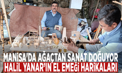 Manisa'da ağaçtan sanat doğuyor: Halil Yanar’ın el emeği harikaları