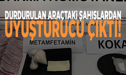 Durdurulan araçtaki şahıslardan uyuşturucu çıktı!