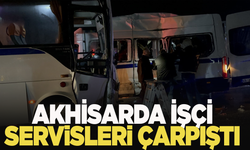 Akhisar’da iki işçi servisleri çarpıştı