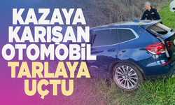 Kazaya karışan otomobil tarlaya uçtu: 3 yaralı