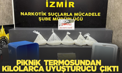 Bu sefer de uyuşturucuyu piknik termosuna gizlemişler!