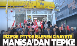 Manisalı PTT çalışanları Rize'de işlenen cinayete düdükle protesto etti