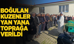 Boğulan kuzenler yan yana toprağa verildi