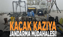 Kaçak kazıya jandarma müdahalesi!