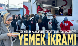 Türk Kızılay Manisa'dan, EgeKaf'ta binlerce öğrenciye yemek ikramı
