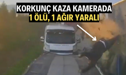 Korkunç kaza kamerada: 1 ölü, 1 ağır yaralı