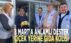 8 Mart'a anlamlı destek: Çiçek yerine gıda kolisi