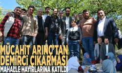 Mücahit Arınç’tan Demirci çıkarması: Mahalle hayırlarına katıldı