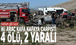 Katliam gibi kaza! İki araç kafa kafaya çarpıştı: 4 ölü, 2 yaralı